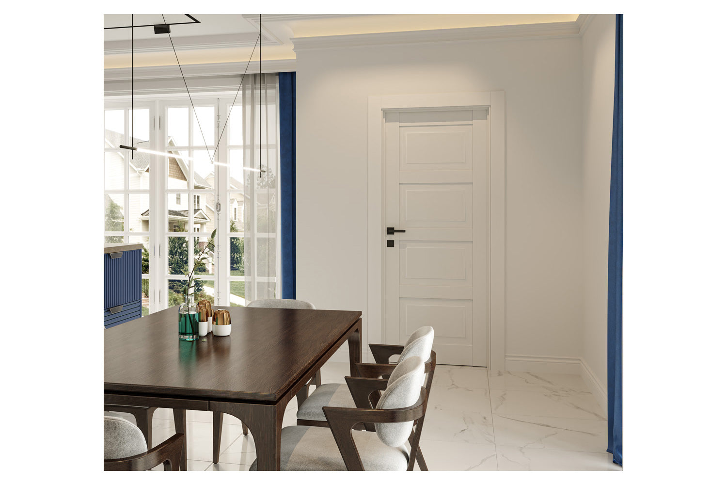 Belldinni CA 4 Primed Modern Interior Door