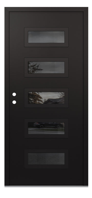 Belldinni Diamond D1 Black Modern Exterior Door with Black SS