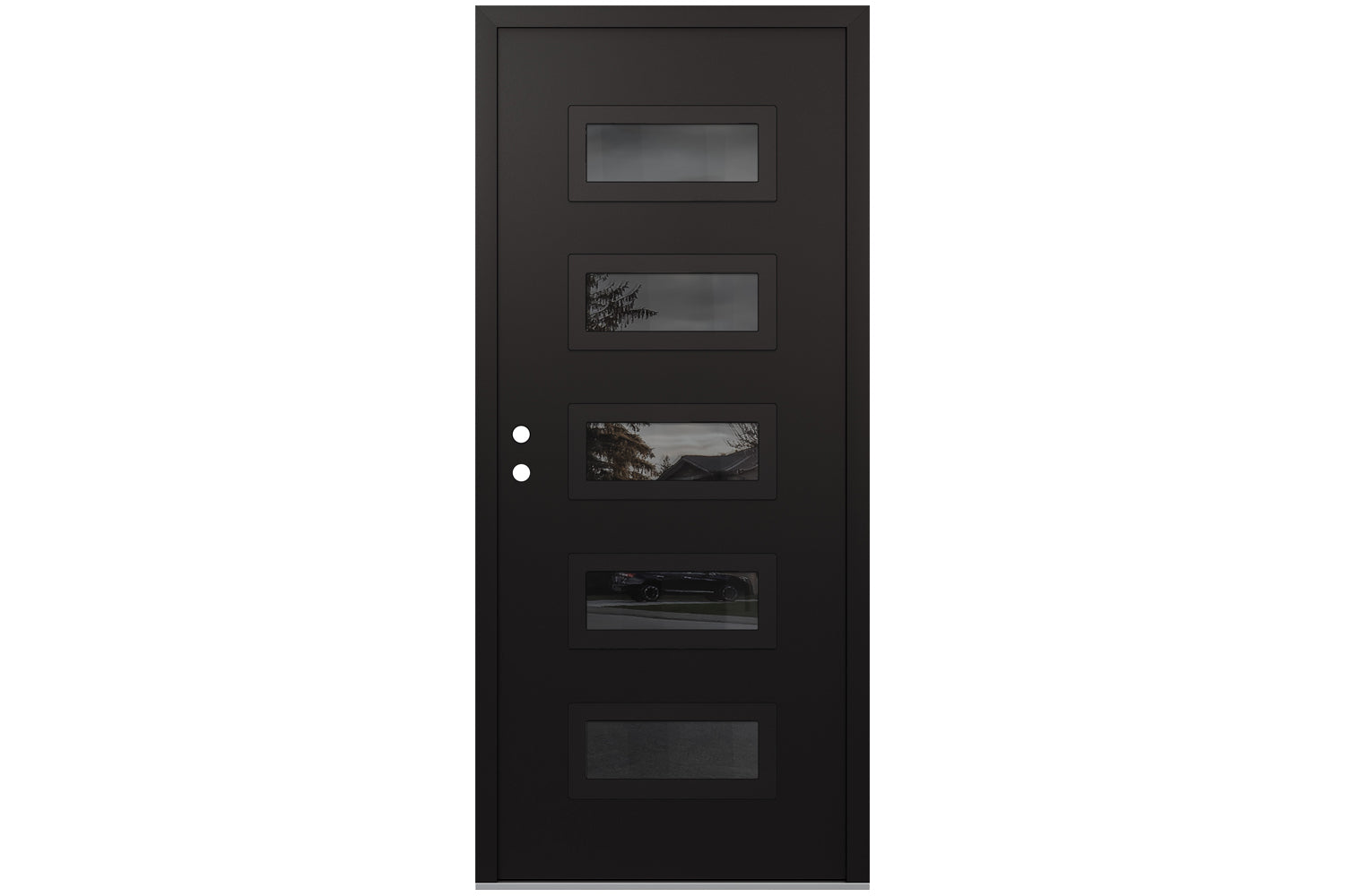 Belldinni Diamond D1 Black Modern Exterior Door with Black SS