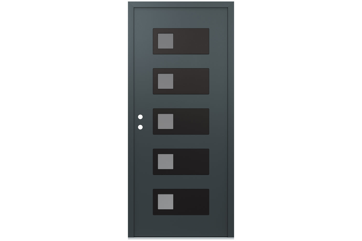 Belldinni Diamond D2 Anthracite Modern Exterior Door with Black SS