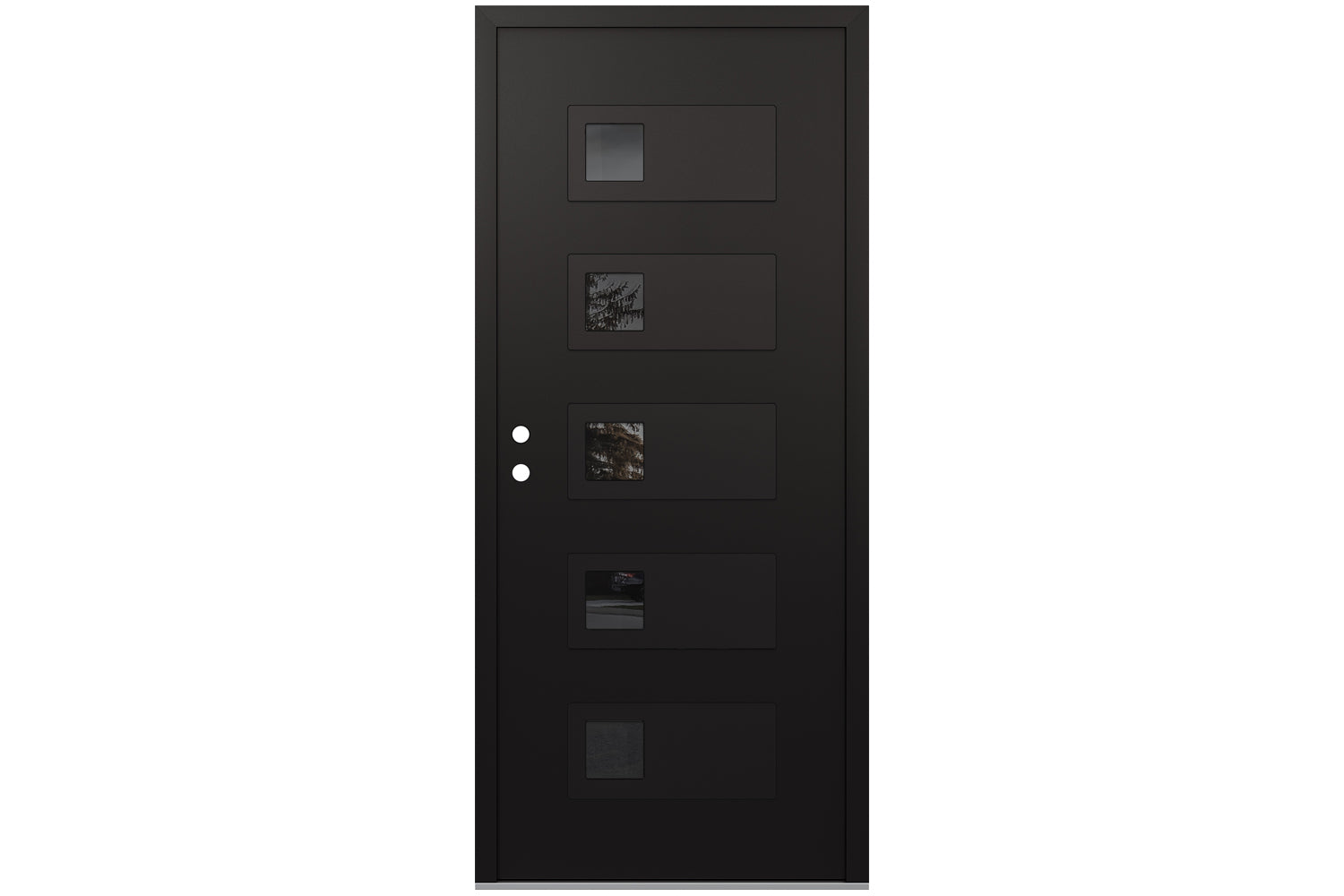 Belldinni Diamond D2 Black Modern Exterior Door with Black SS