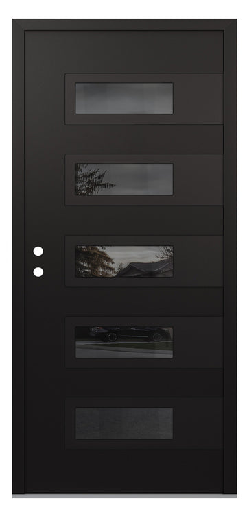 Belldinni Diamond D3 Black Modern Exterior Door with Black SS