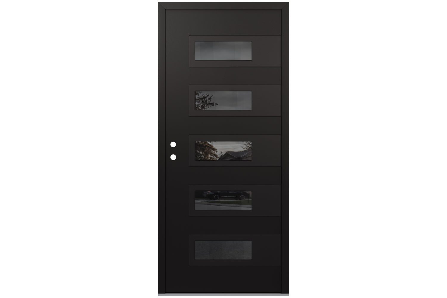 Belldinni Diamond D3 Black Modern Exterior Door with Black SS