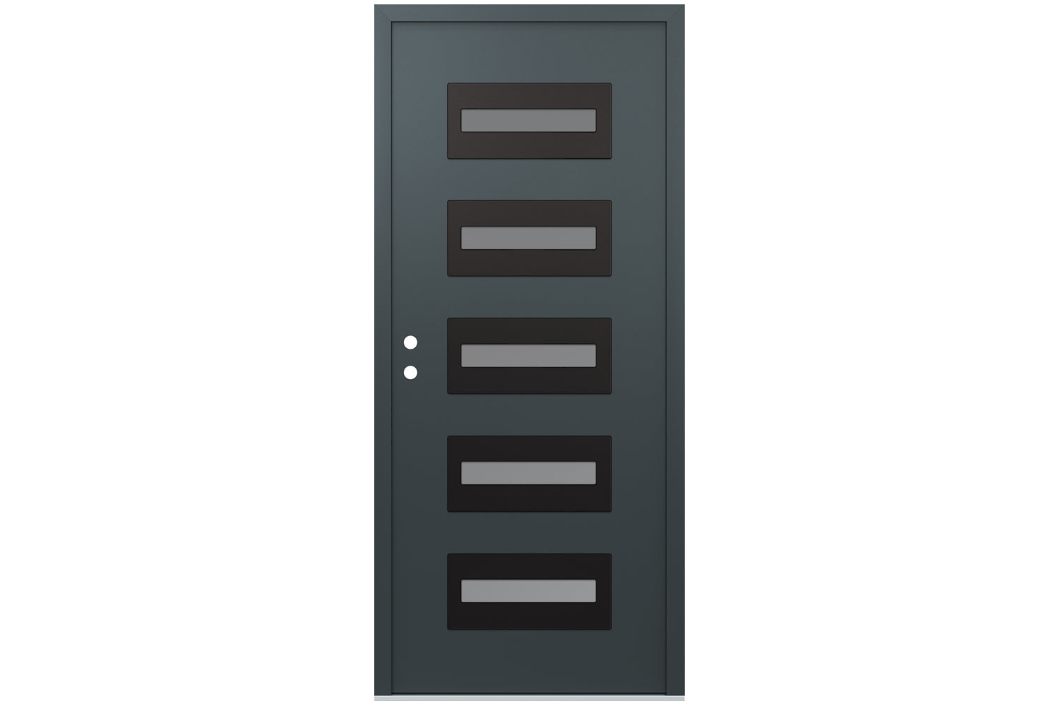 Belldinni Diamond D4 Anthracite Modern Exterior Door with Black SS