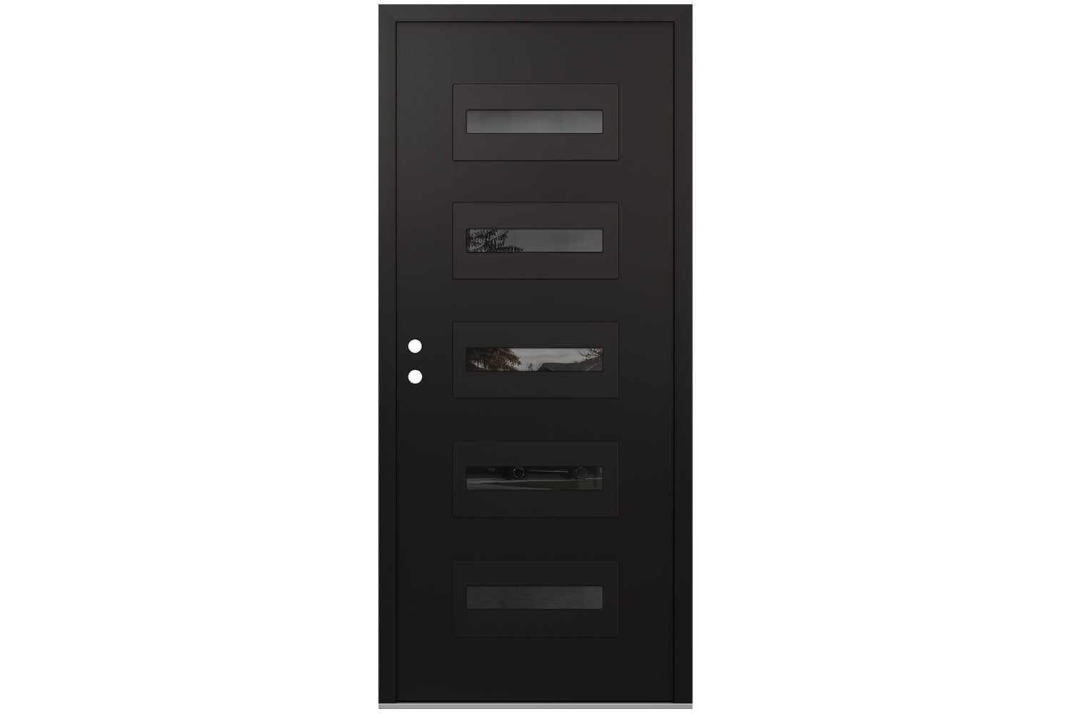 Belldinni Diamond D4 Black Modern Exterior Door with Black SS
