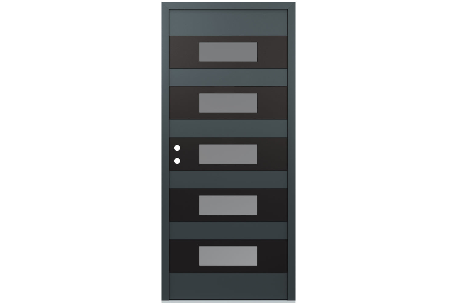 Belldinni Diamond D5 Anthracite Modern Exterior Door with Black SS