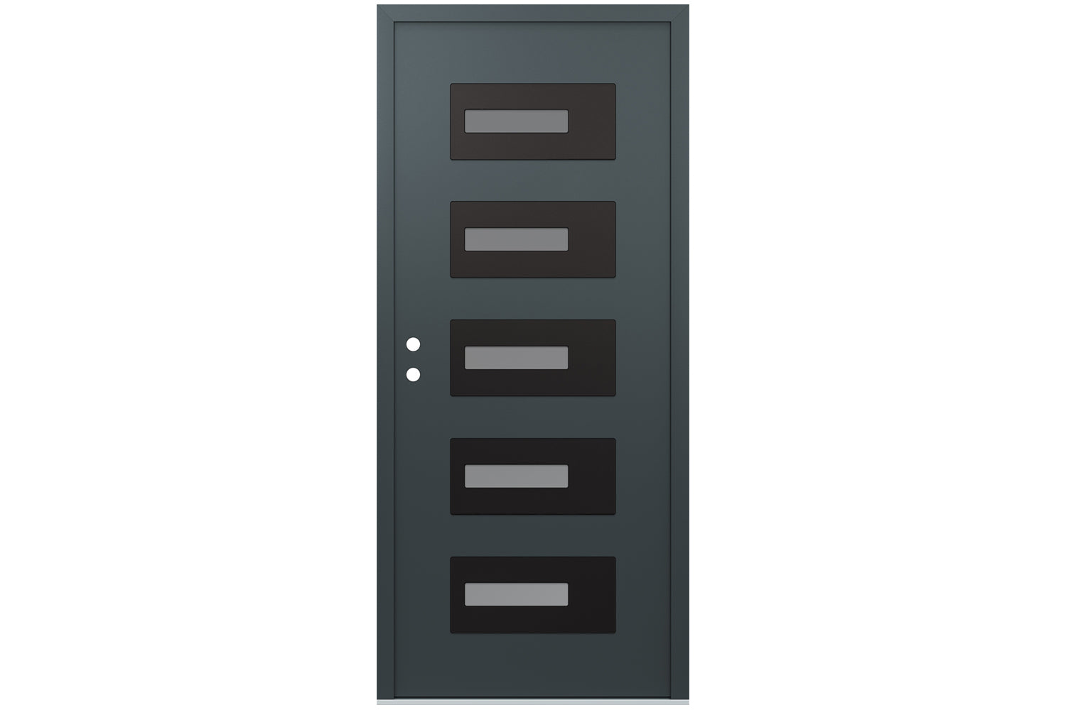 Belldinni Diamond D6 Anthracite Modern Exterior Door with Black SS