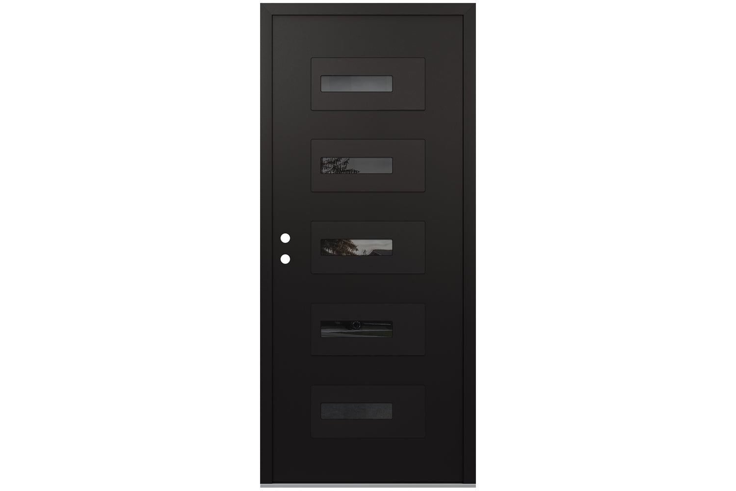 Belldinni Diamond D6 Black Modern Exterior Door with Black SS