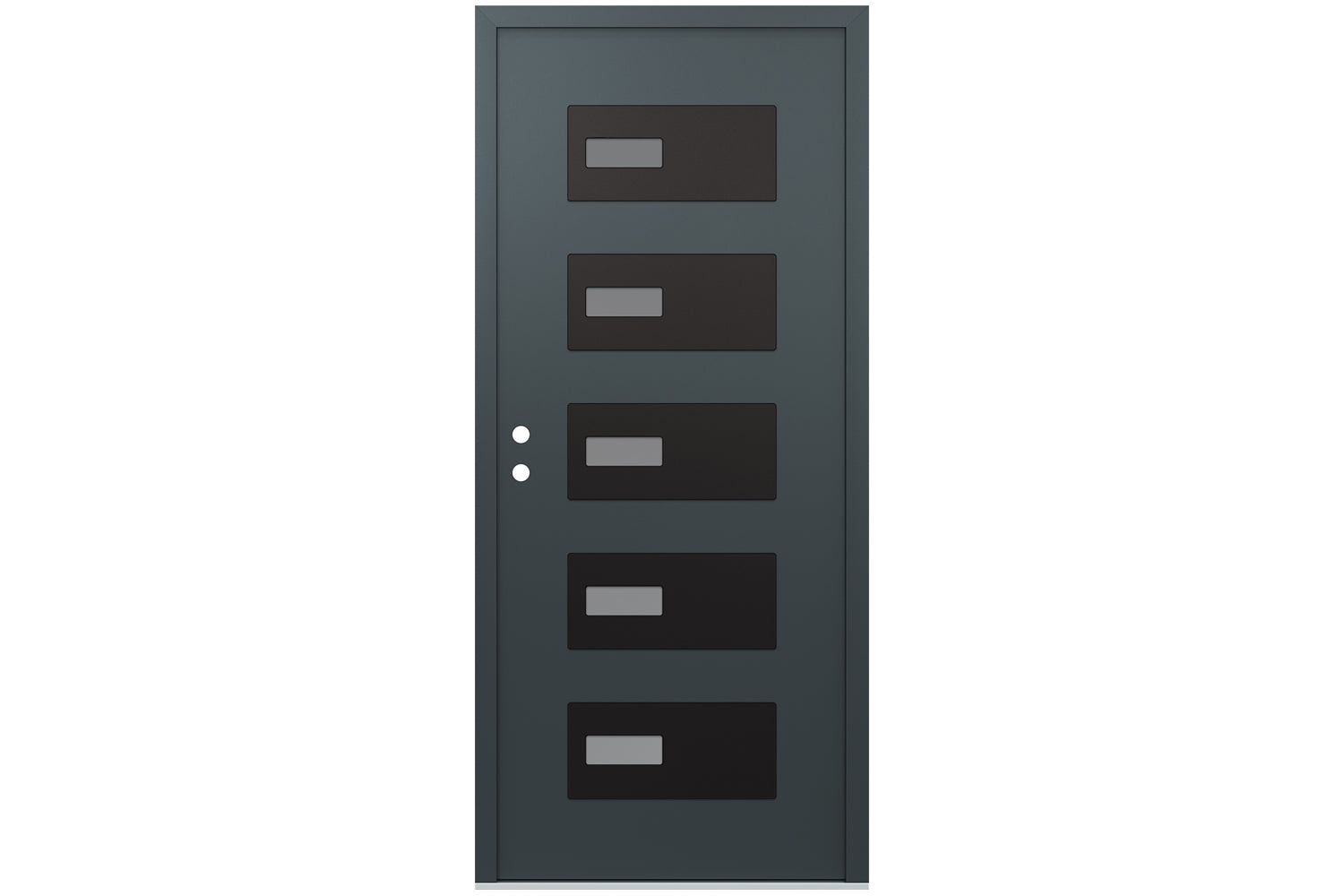 Belldinni Diamond D7 Anthracite Modern Exterior Door with Black SS