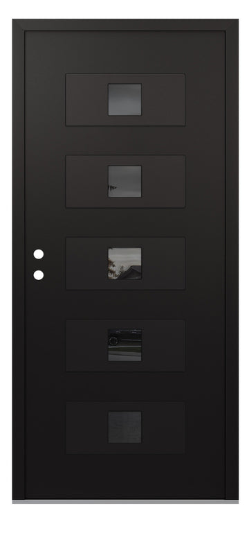 Belldinni Diamond D8 Black Modern Exterior Door with Black SS
