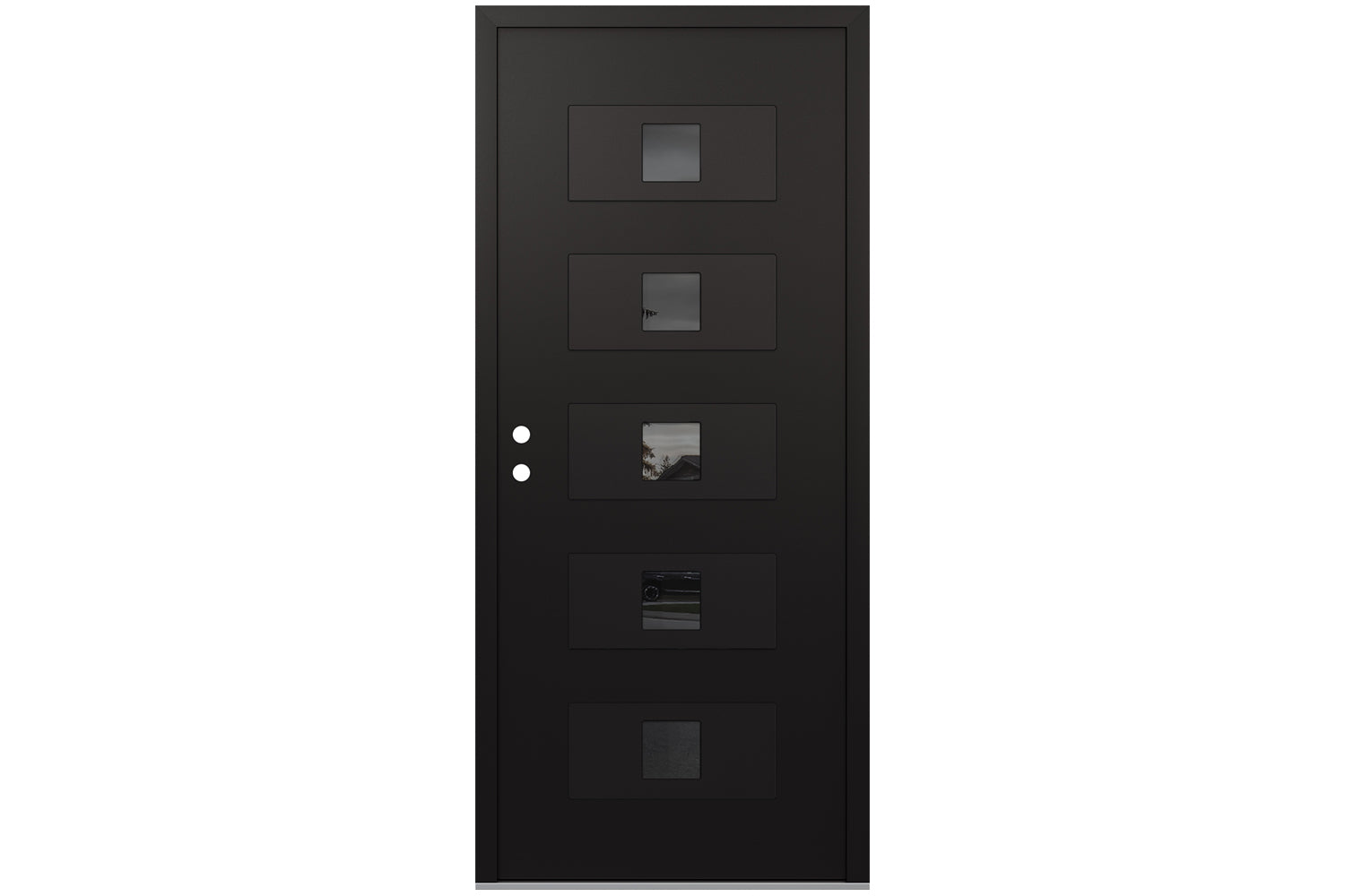 Belldinni Diamond D8 Black Modern Exterior Door with Black SS