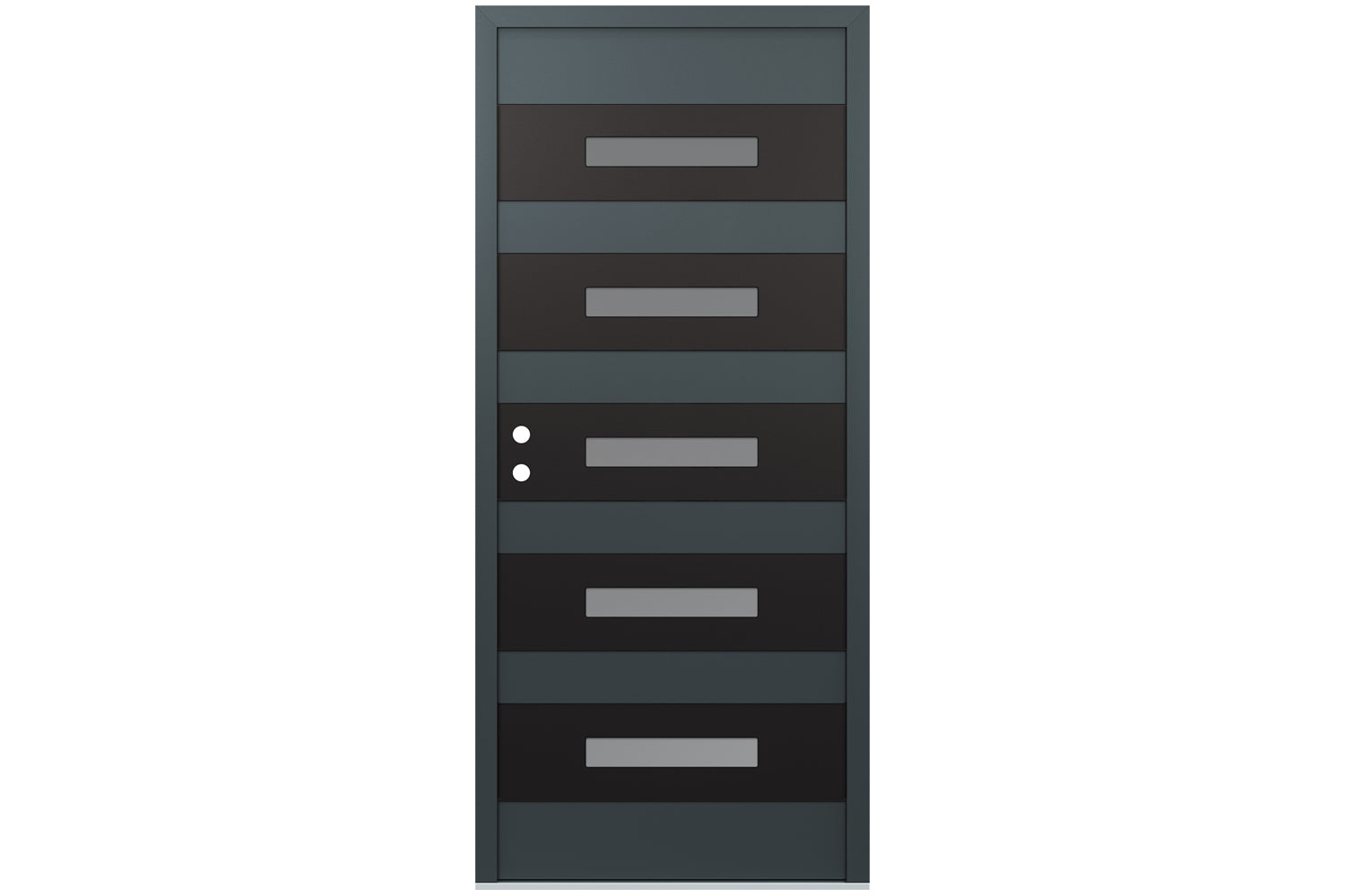 Belldinni Diamond D9 Anthracite Modern Exterior Door with Black SS