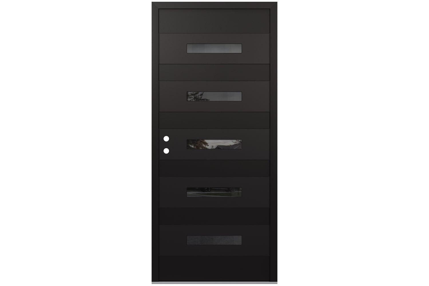 Belldinni Diamond D9 Black Modern Exterior Door with Black SS