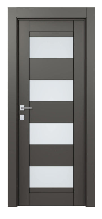 Belldinni Della Vetro Gray Matte Laminated Modern Interior Door