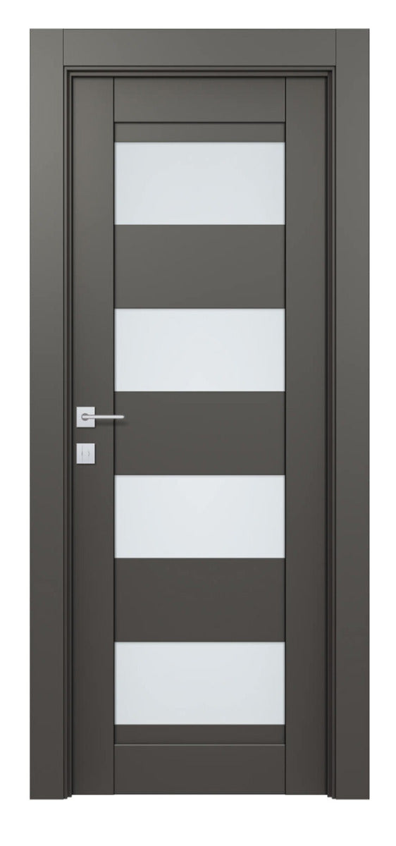 Belldinni Della Vetro Gray Matte Laminated Modern Interior Door