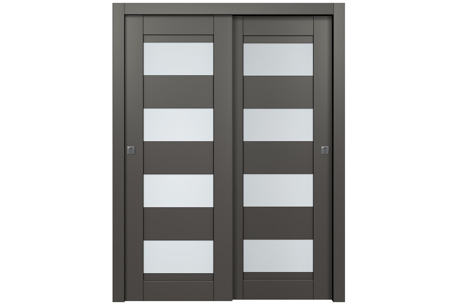 Belldinni Della Vetro Gray Matte Laminated Modern Interior Door - Bypass Door