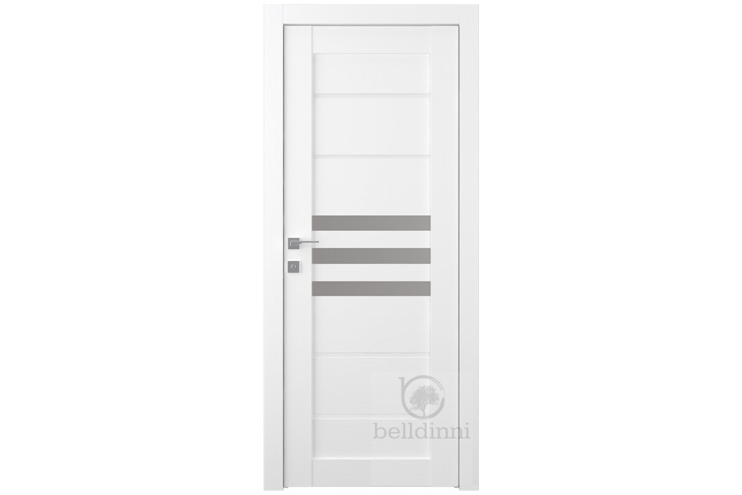 Belldinni Dome Vetro Bianco Noble Laminated Modern Interior Door - Single Door
