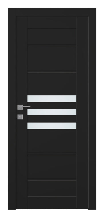 Belldinni Dome Vetro Black Matte Laminated Modern Interior Door