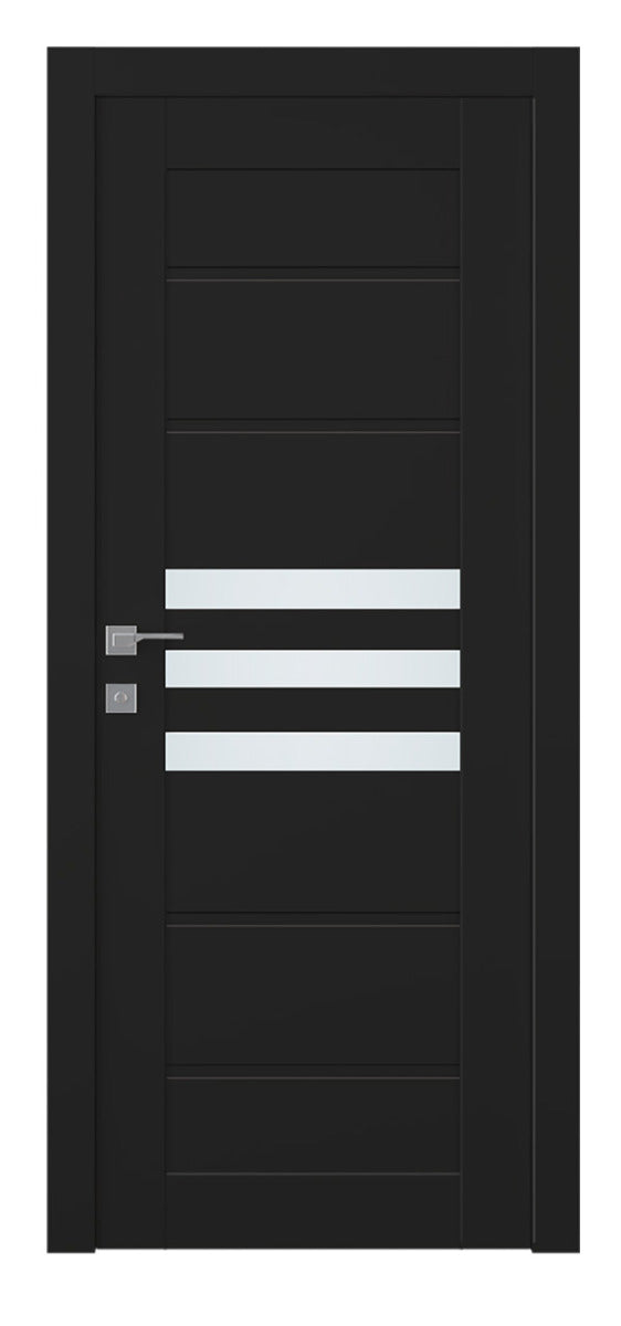 Belldinni Dome Vetro Black Matte Laminated Modern Interior Door