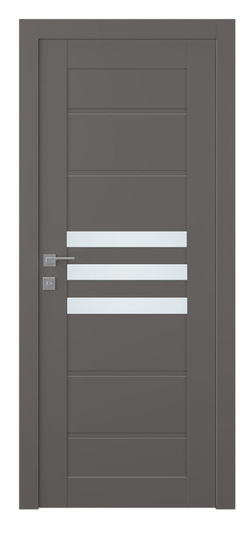 Belldinni Dome Vetro Gray Matte Laminated Modern Interior Door