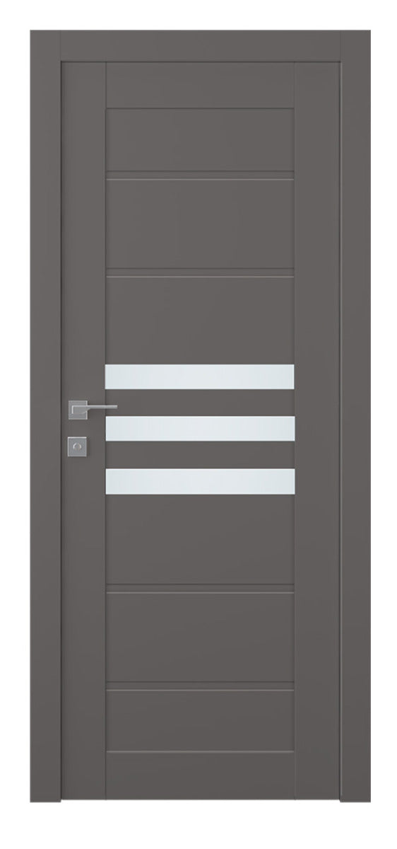 Belldinni Dome Vetro Gray Matte Laminated Modern Interior Door