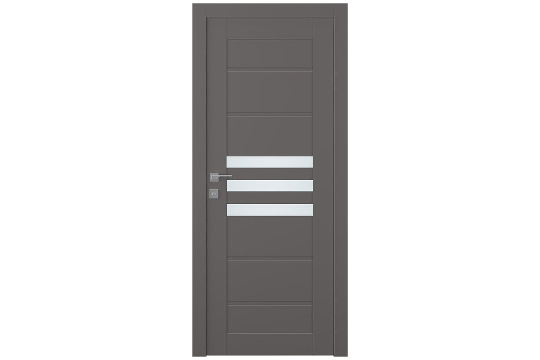 Belldinni Dome Vetro Gray Matte Laminated Modern Interior Door - Single Door