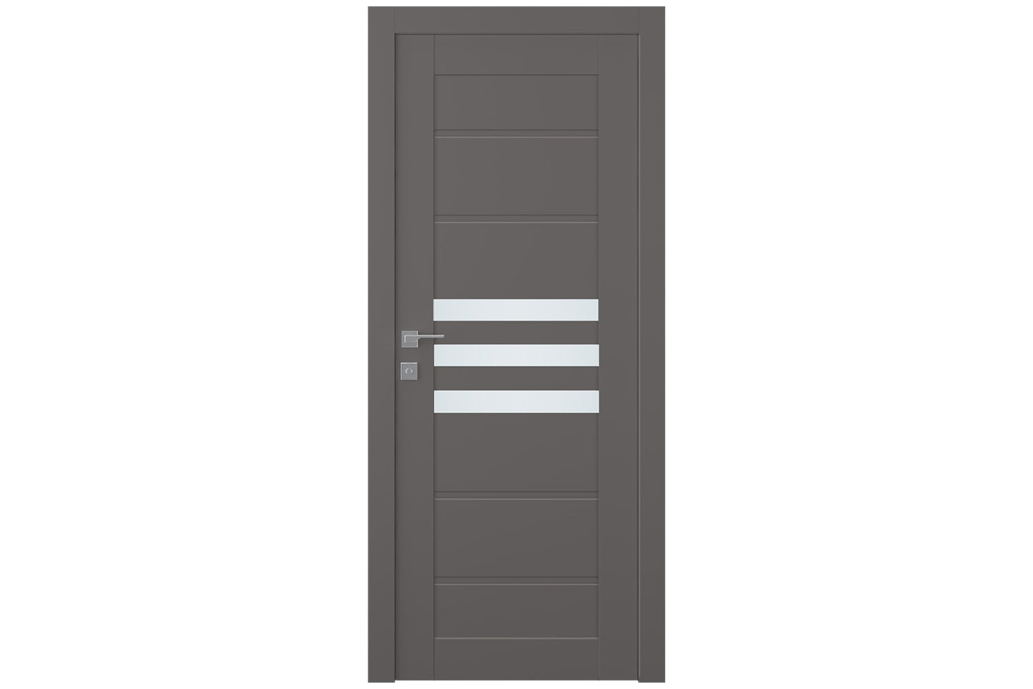 Belldinni Dome Vetro Gray Matte Laminated Modern Interior Door - Single Door