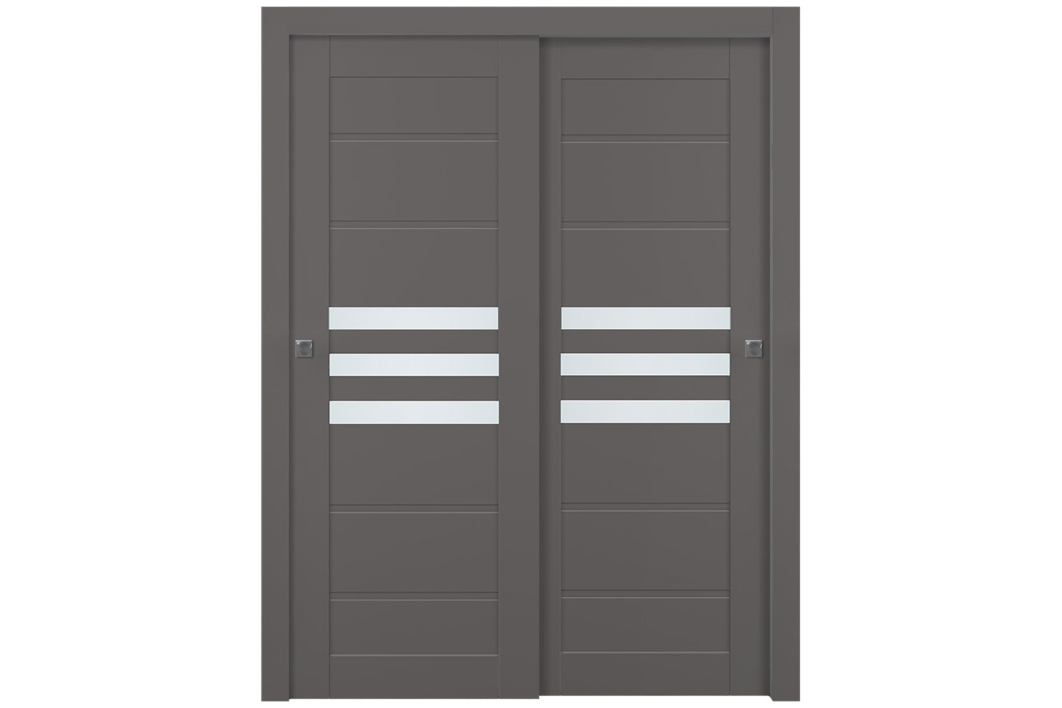 Belldinni Dome Vetro Gray Matte Laminated Modern Interior Door - Bypass Door