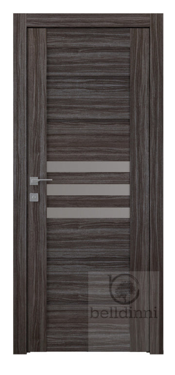 Belldinni Dome Vetro Gray Oak Laminated Modern Interior Door