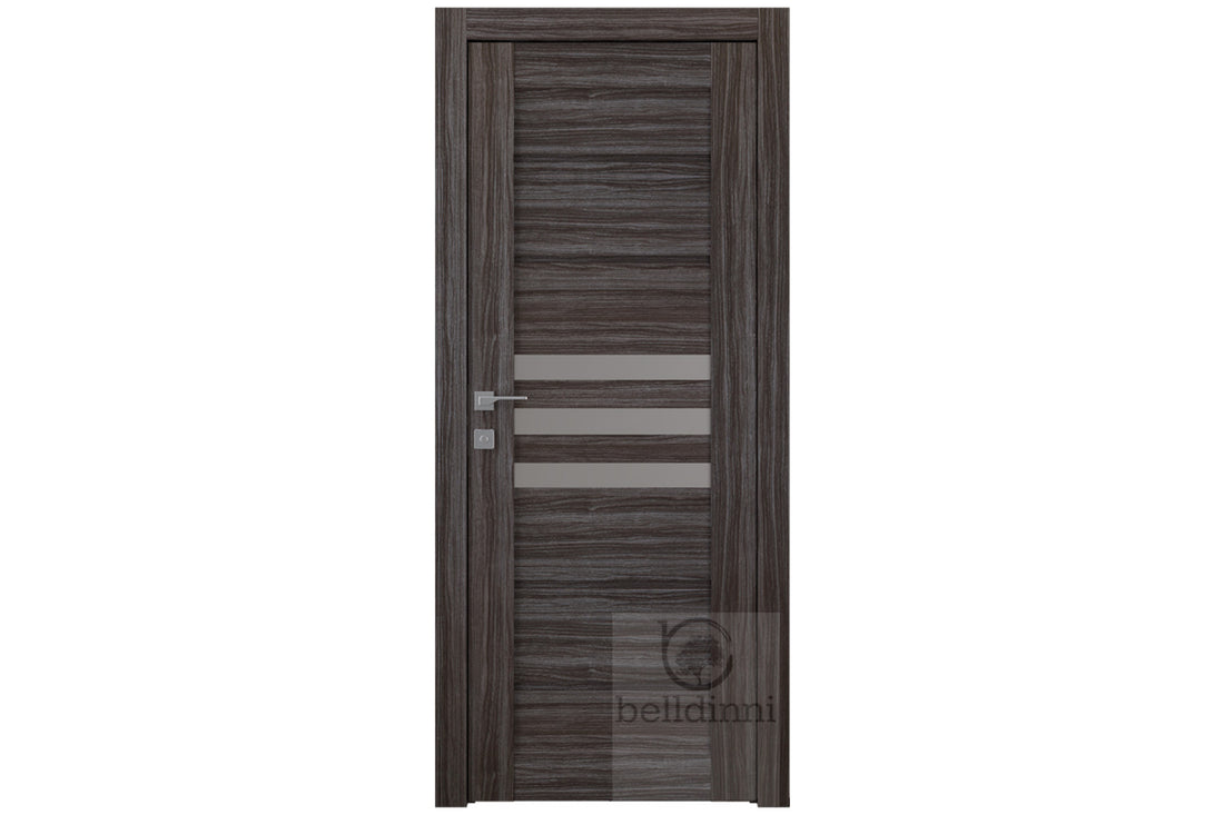 Belldinni Dome Vetro Gray Oak Laminated Modern Interior Door - Single Door