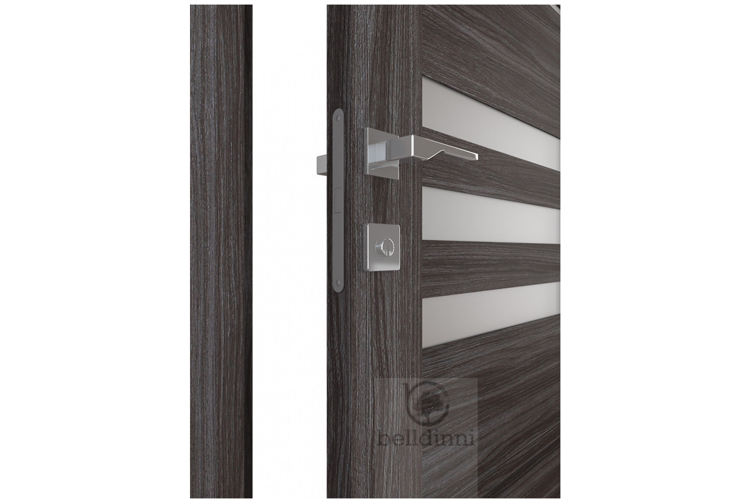 Belldinni Dome Vetro Gray Oak Laminated Modern Interior Door