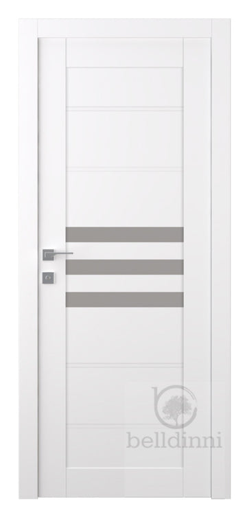 Belldinni Dome Vetro Snow White Laminated Modern Interior Door