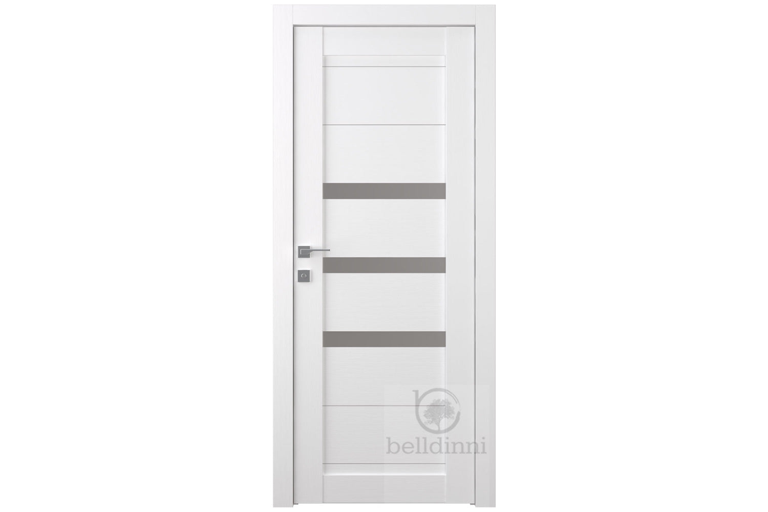 Belldinni Dora Vetro Bianco Noble Laminated Modern Interior Door - Single Door