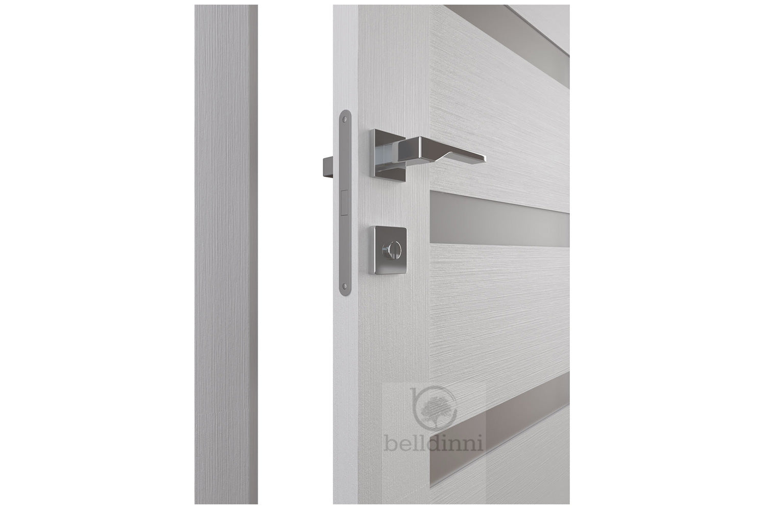 Belldinni Dora Vetro Bianco Noble Laminated Modern Interior Door
