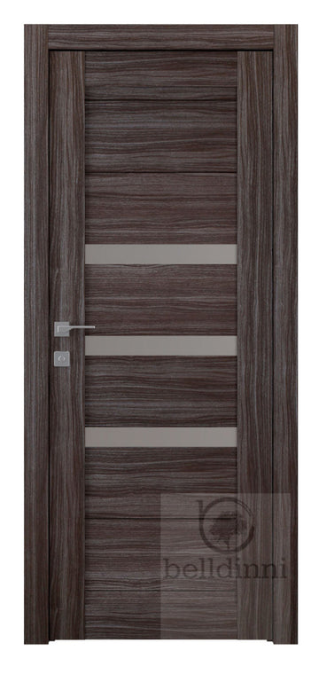 Belldinni Dora Vetro Gray Oak Laminated Modern Interior Door