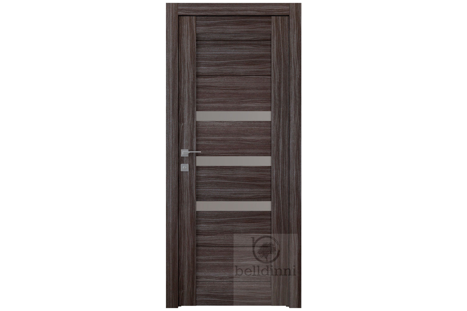 Belldinni Dora Vetro Gray Oak Laminated Modern Interior Door - Single Door