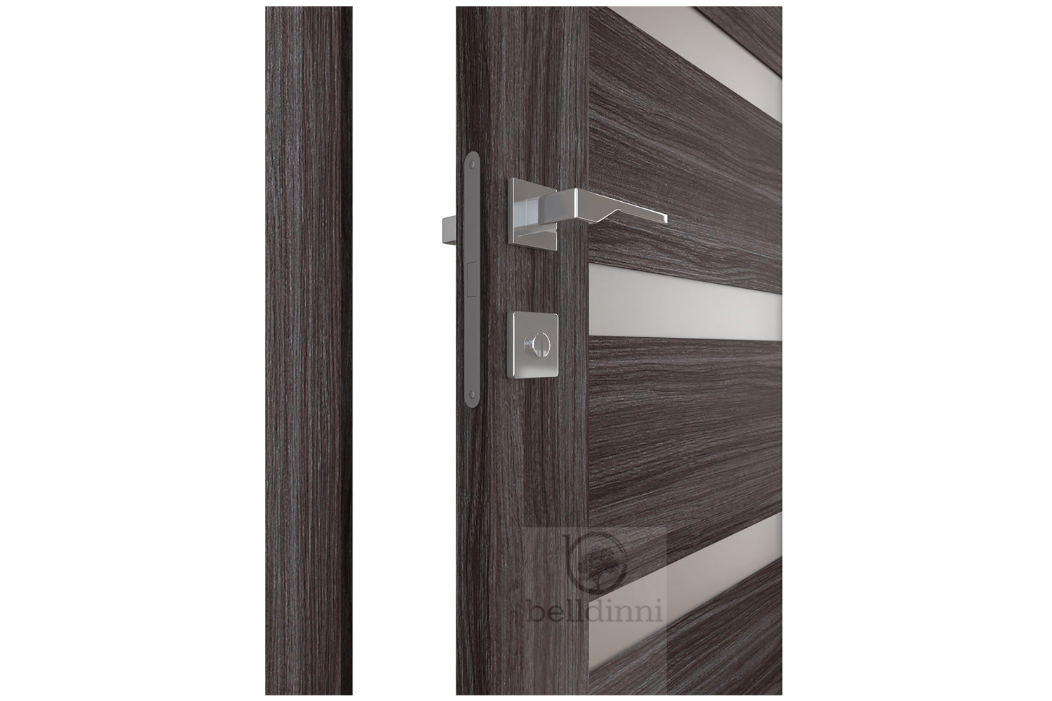 Belldinni Dora Vetro Gray Oak Laminated Modern Interior Door
