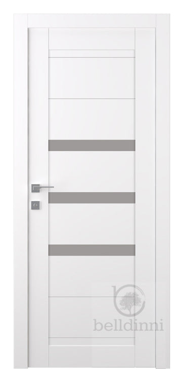 Belldinni Dora Vetro Snow White Laminated Modern Interior Door