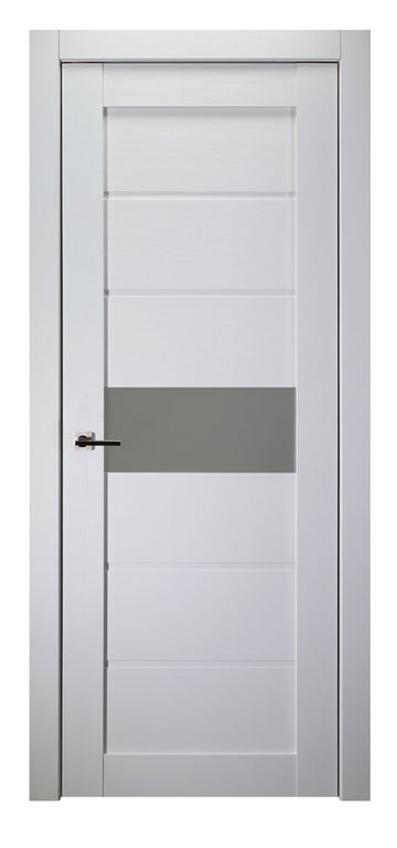 Belldinni Edna Vetro Bianco Noble Laminated Modern Interior Door
