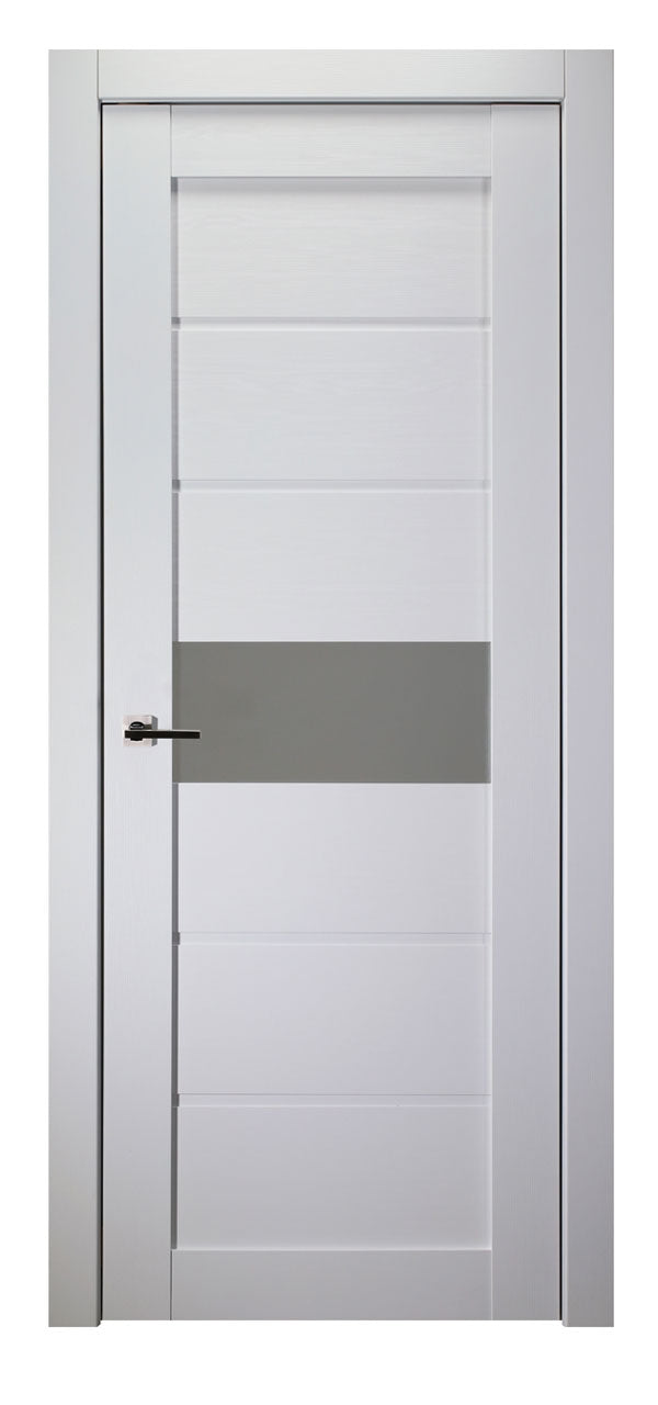 Belldinni Edna Vetro Bianco Noble Laminated Modern Interior Door