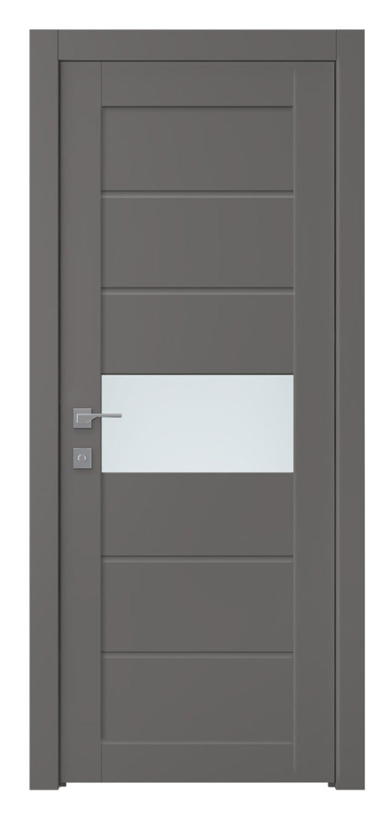 Belldinni Edna Vetro Gray Matte Laminated Modern Interior Door