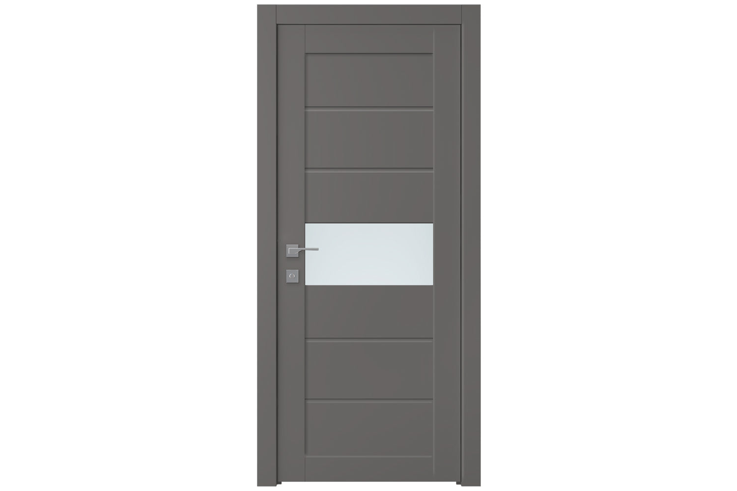 Belldinni Edna Vetro Gray Matte Laminated Modern Interior Door - Single Door