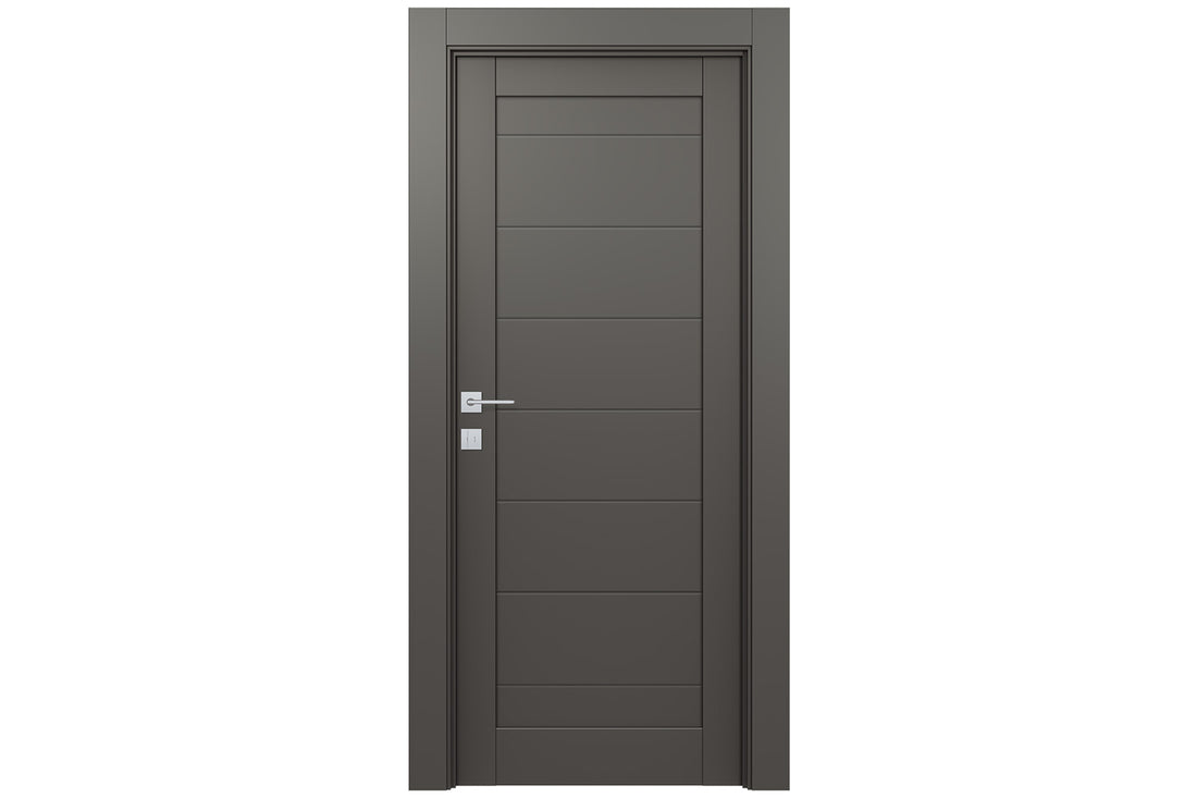 Belldinni Ermi Gray Matte Laminated Modern Interior Door - Single Door