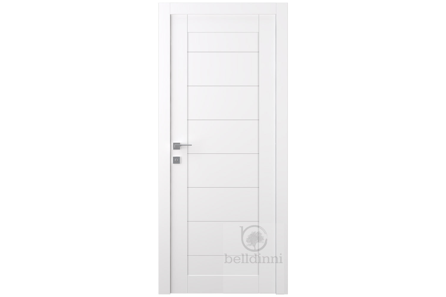 Belldinni Ermi Snow White Laminated Modern Interior Door - Single Door