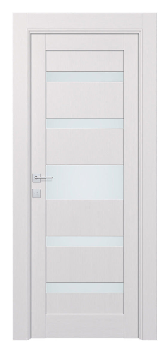 Belldinni Gina Vetro Bianco Noble Laminated Modern Interior Door