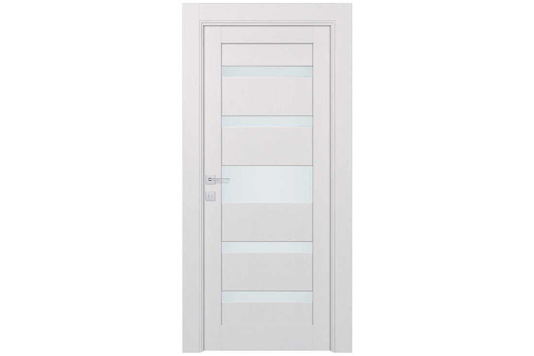 Belldinni Gina Vetro Bianco Noble Laminated Modern Interior Door - Single Door