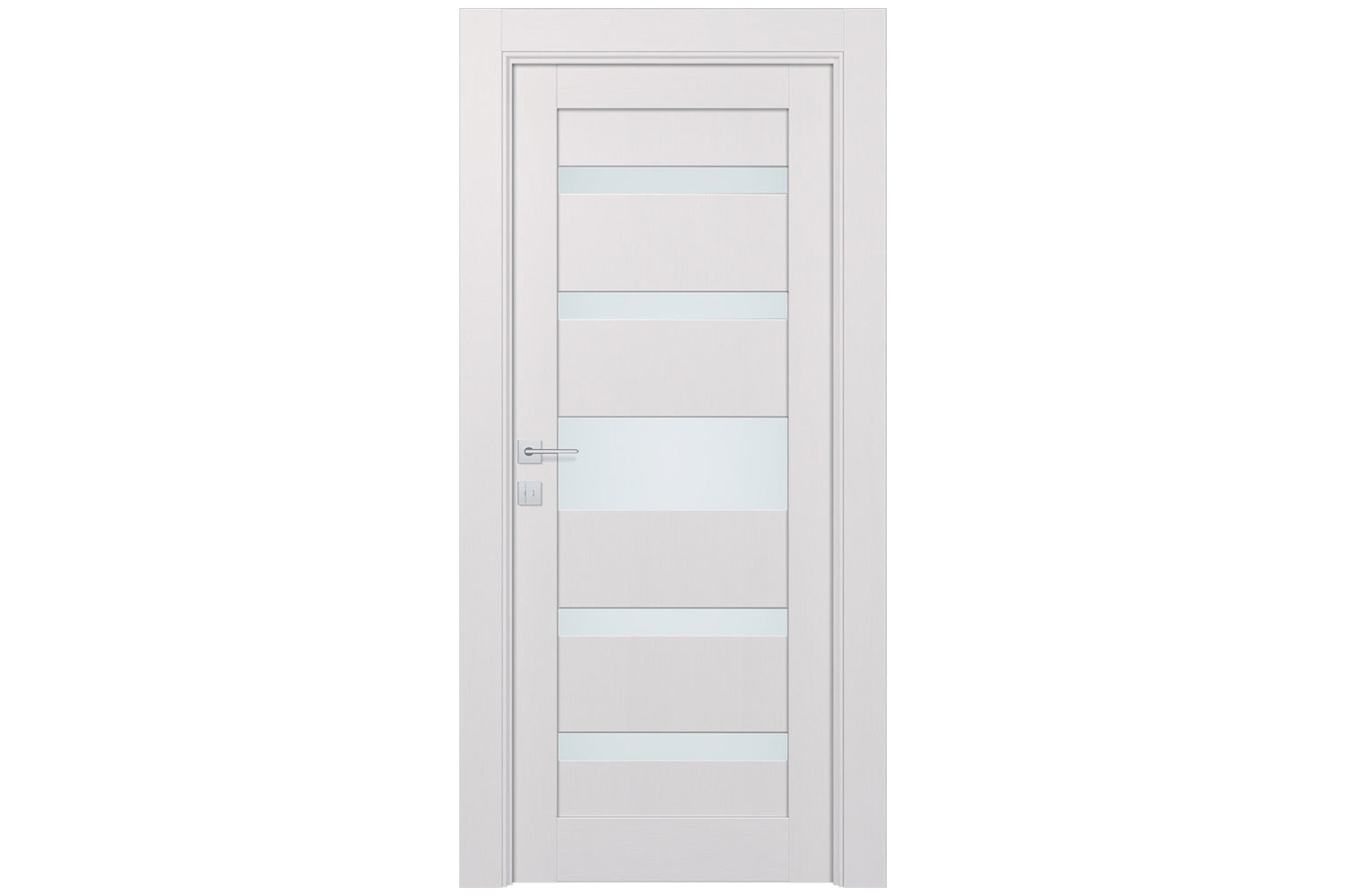 Belldinni Gina Vetro Bianco Noble Laminated Modern Interior Door - Single Door