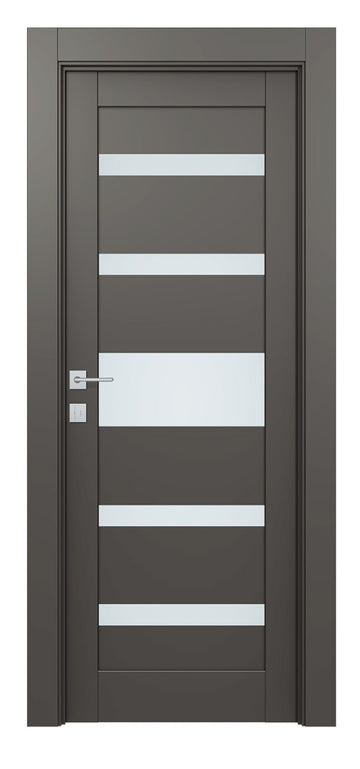 Belldinni Gina Vetro Gray Matte Laminated Modern Interior Door