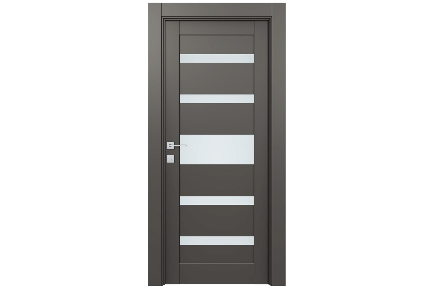 Belldinni Gina Vetro Gray Matte Laminated Modern Interior Door - Single Door