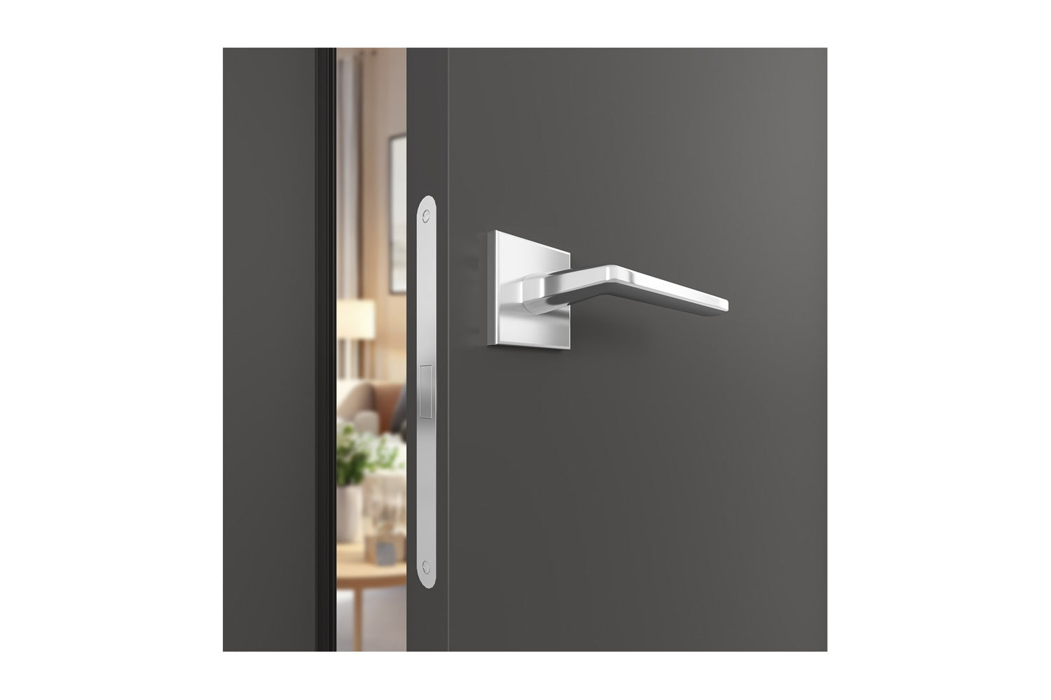 Belldinni Gina Vetro Gray Matte Laminated Modern Interior Door
